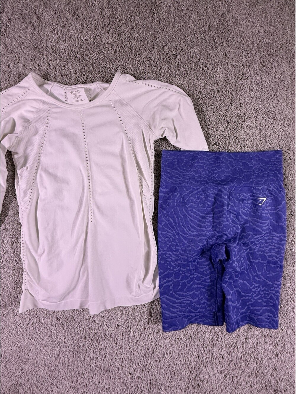Gymshark Athleta Outfit Shorts And Shirt Both Size Small